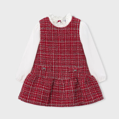 Pre Order Mayoral Red Combined Pinafore & Top