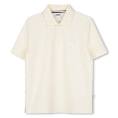 PRE ORDER BOSS Ivory Short Sleeve Polo