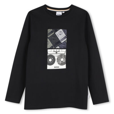 PRE ORDER BOSS Black Long Sleeve T-Shirt