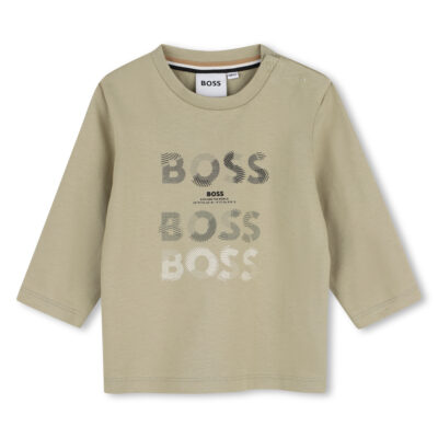 PRE ORDER BOSS Baby Long Sleeve T-Shirt In Elm