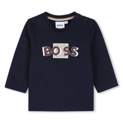 PRE ORDER BOSS Baby Navy Long Sleeve T-Shirt