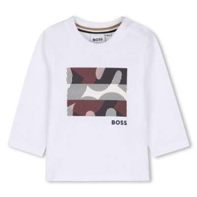 PRE ORDER BOSS Baby White Long Sleeve T-Shirt