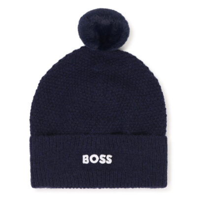 PRE ORDER BOSS Baby Navy Pull On Bobble Hat