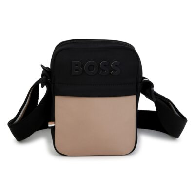 PRE ORDER BOSS Black and Beige Man Bag
