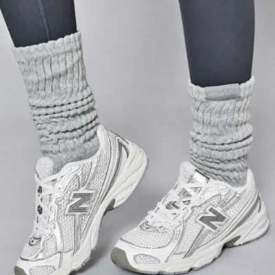 PRE ORDER Ansandro Grey Slouch Socks