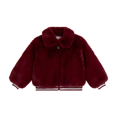 PRE ORDER Stella McCartney Red Fur Bomber Jacket