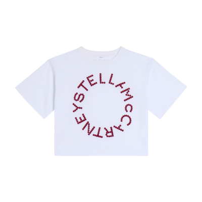 PRE ORDER Stella McCartney White Cropped Logo T-Shirt