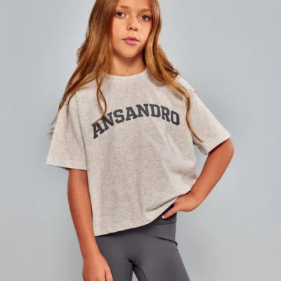PRE ORDER Ansandro Marl Grey/Slate Branded T-Shirt