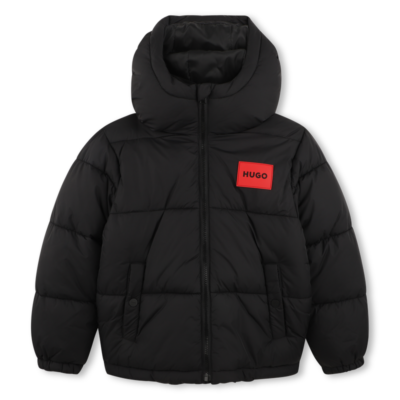 PRE ORDER Hugo Black Hooded Down Puffer Jacket