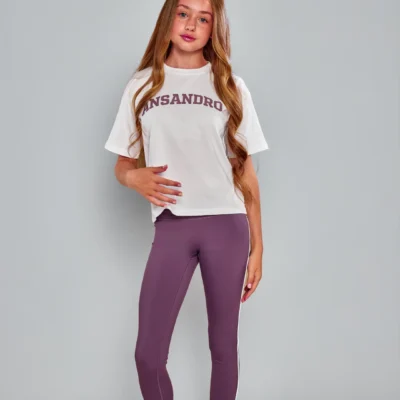 PRE ORDER Ansandro White/Plum Branded T-Shirt