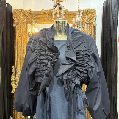 Ladies Blue Ruffle Jacket