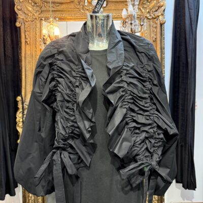Ladies Black Ruffle Jacket